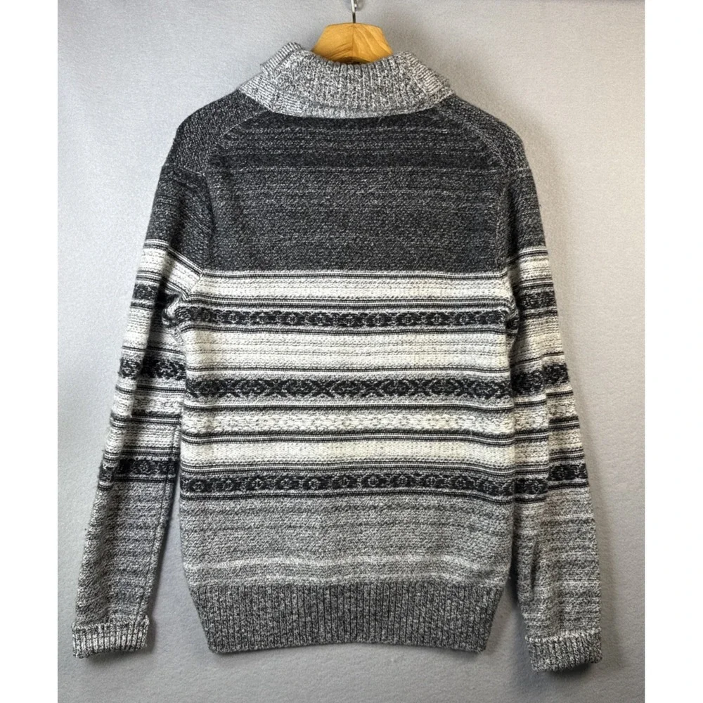 Banana Republic Cardigan Mens‎ M Striped Shawl Collar Merino Wool Blend Grandpa